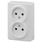 11-2202-01 ЭРА Розетка 2х2P,16АХ-250В, ОУ, Эра Эксперт, белый (двухместная) Б0020682