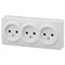 11-2207-01 ЭРА Розетка 3х2P,16А-250В, ОУ, Эра Эксперт, белый (трехместная) Б0020697