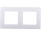 12-5102-01 ЭРА Рамка для розеток и выключателей на 2 поста, Сатин белый Б0052509
