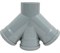 Крестовина 110/110/110х45° вн.канализ. (14) VALFEX  27111110