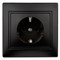 1-206-05  Intro Розетка 2P+E Schuko со шторками, 16А-250В, IP20, СУ, Plano, антрацит Б0053928