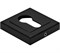 Накладка на евроцилиндр,цвет- черный на квадрат. основе  RAP KH-S BL  Rucetti 9013305