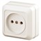 2-201-02 Intro Розетка 2P, 16А-250В, IP20, ОУ, Quadro, сл.кость (10/200/3600) Под заказ Б0027647