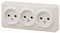 11-2207-02 ЭРА Розетка 3х2P, 16A-250В, IP20, ОУ, Эра Эксперт, сл.кость (8/80/1600) Б0020698