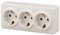 11-2208-02 ЭРА Розетка 3х2P+E Schuko, 16A-250В, IP20, ОУ, Эра Эксперт, сл.кость (6/60/1200) Б0020701