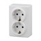 11-2205-01 ЭРА Розетка 2х2P+E Schuko,16АХ-250В, ОУ, Эра Эксперт, белый (двухместная с заземлением) Б0020691