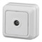 2-301-01 Intro Розетка TV одиночная, IP20, ОУ, Quadro, белый Б0027658