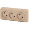 2-205-11 Intro Розетка 3х2P, 16А-250В, IP20, ОУ, Quadro, сосна Б0053817