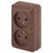 2-203-10 Intro Розетка 2х2P, 16А-250В, IP20, ОУ, Quadro, венге Б0053796