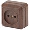 2-201-10 Intro Розетка 2P, 16А-250В, IP20, ОУ, Quadro, венге Б0053779