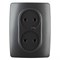 12-2107-05 ЭРА Розетка 2X2P,16A-250В, IP20, Эра12, антрацит Б0031242