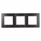 12-5103-12 ЭРА Рамка для розеток и выключателей на 3 поста, Сатин графит Б0052525