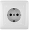 Розетка ХИТ скрытая с заземлением 250В 16А белая RS16-134B