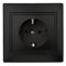 1-202-05 Intro Розетка 2P+E Schuko, 16А-250В, IP20, СУ, Plano, антрацит Б0053881