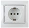 1-202-01 Intro Розетка 2Р+E Schuko, 16АХ-250В, СУ, Plano, белый(одноместная с/з) Б0053874