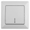 4-102-01 Intro Выключатель с подсветкой, 10А-250В, СУ, Solo, белый Б0043270