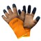 Перчатки оранжево-коричневые с пальчиком - фото 8277